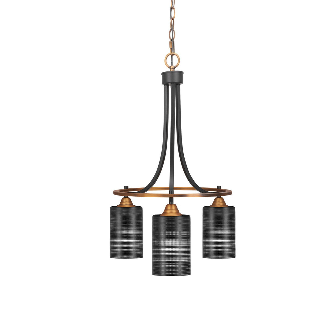 Toltec Paramount 3413-mbbr-4069 Chandelier Light - Matte Black & Brass