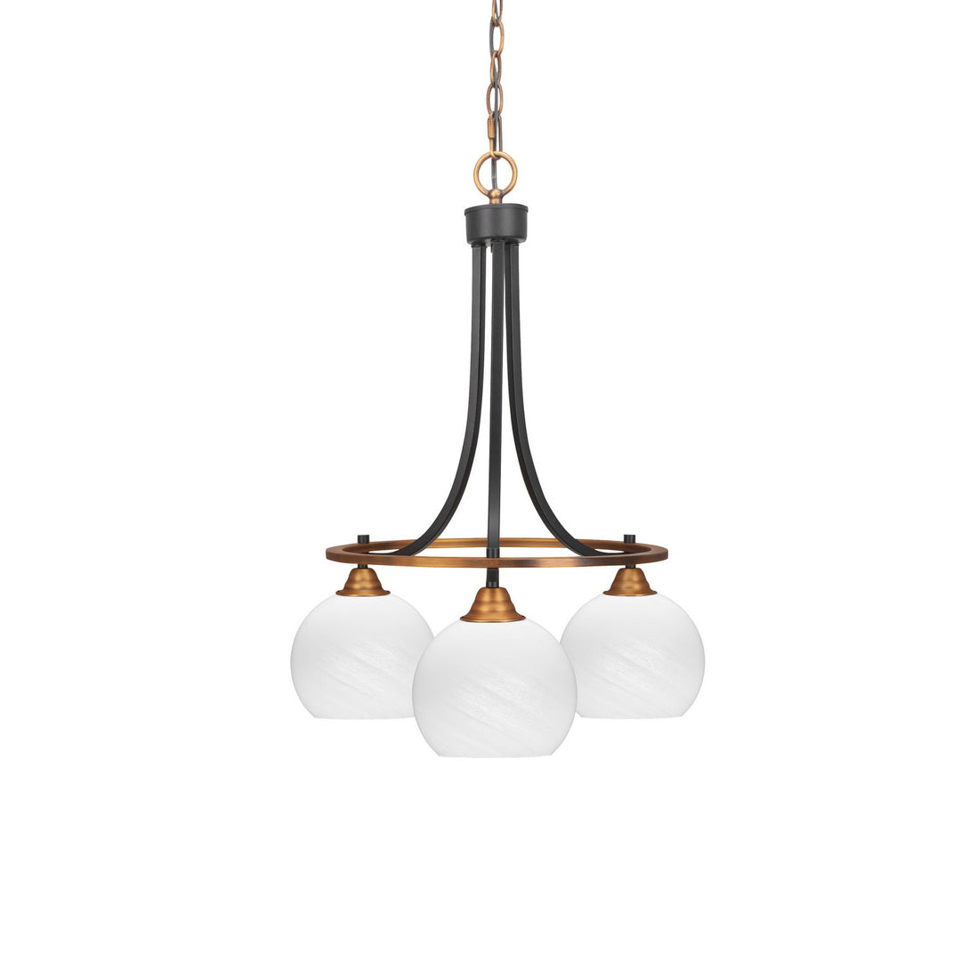 Toltec Paramount 3413-mbbr-4101 Chandelier Light - Matte Black & Brass
