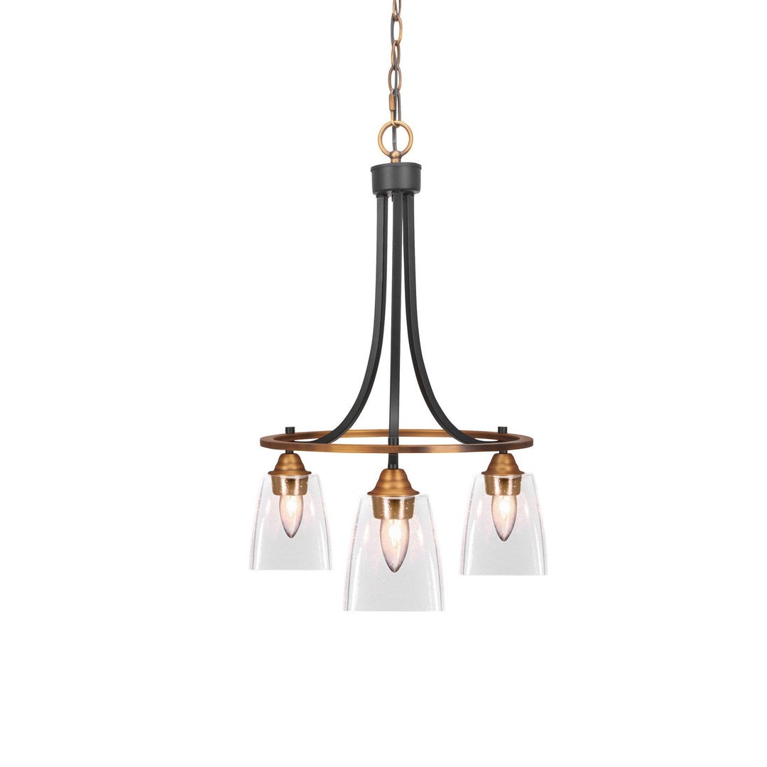 Toltec Paramount 3413-mbbr-461 Chandelier Light - Matte Black & Brass
