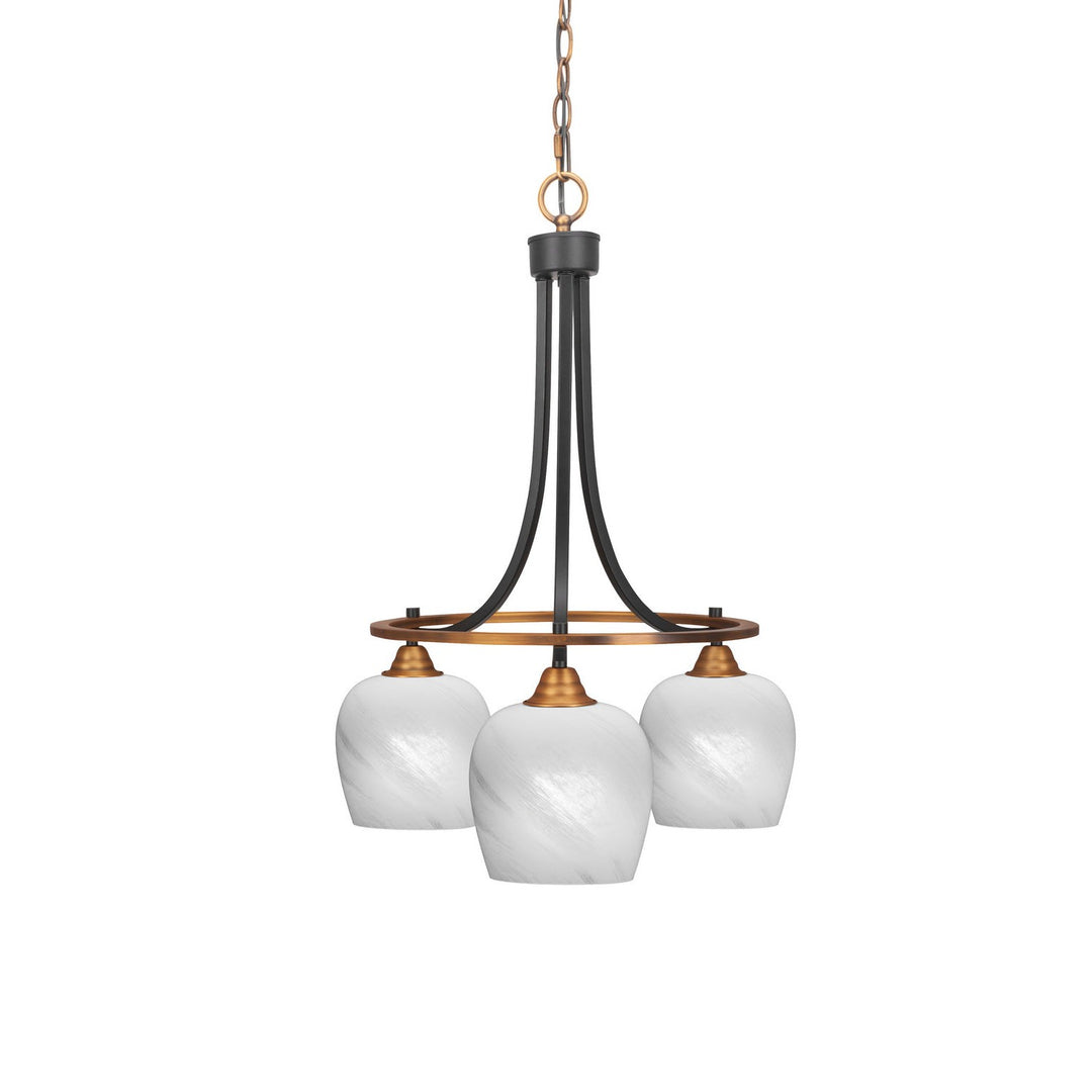 Toltec Paramount 3413-mbbr-4811 Chandelier Light - Matte Black & Brass