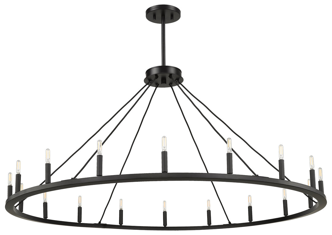 HOMEnhancements BAR BAR-CH18-60-MB(E12) Chandelier Light - Matte Black