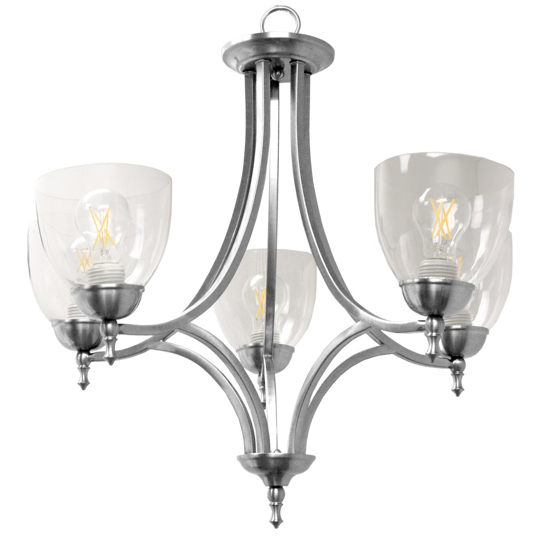 HOMEnhancements Dallas CH-145(CLR725)-NK Chandelier Light - Brushed Nickel