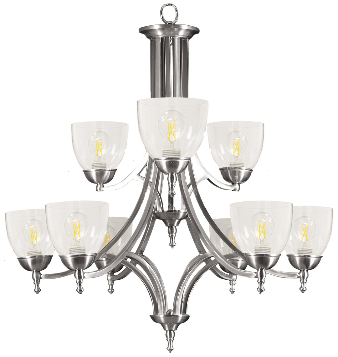 HOMEnhancements Dallas CH-149(CLR725)-NK Chandelier Light - Brushed Nickel