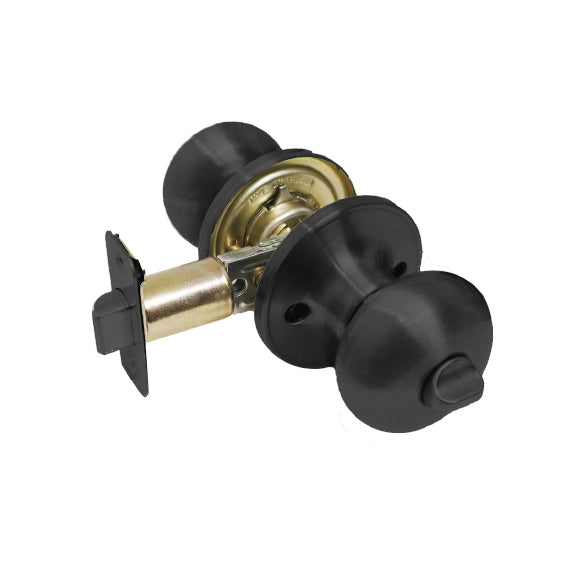 Homenhancements DH-6082PVC-MB Door Hardware Mushroom Privacy Knob Home Decor Black