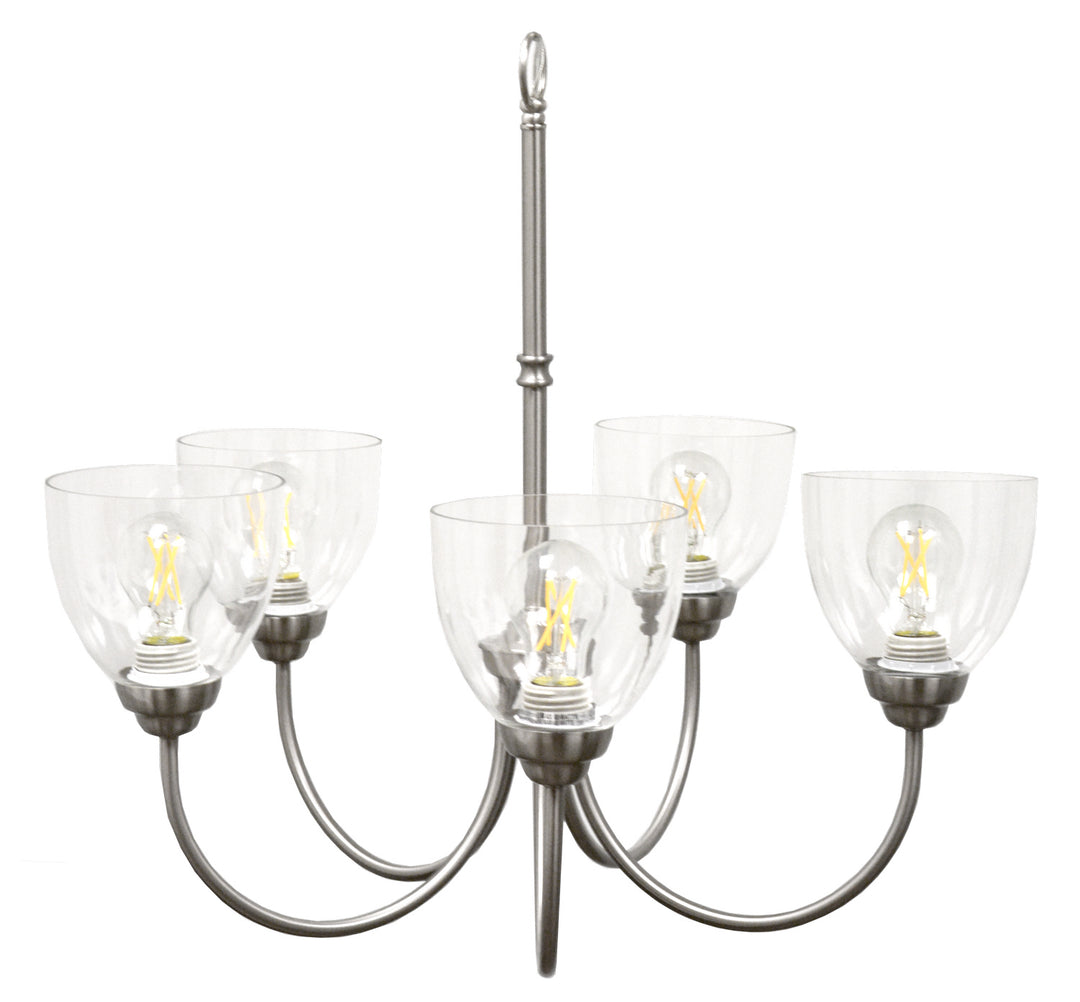 HOMEnhancements Laredo LE-CH5CLR-NK Chandelier Light - Brushed Nickel