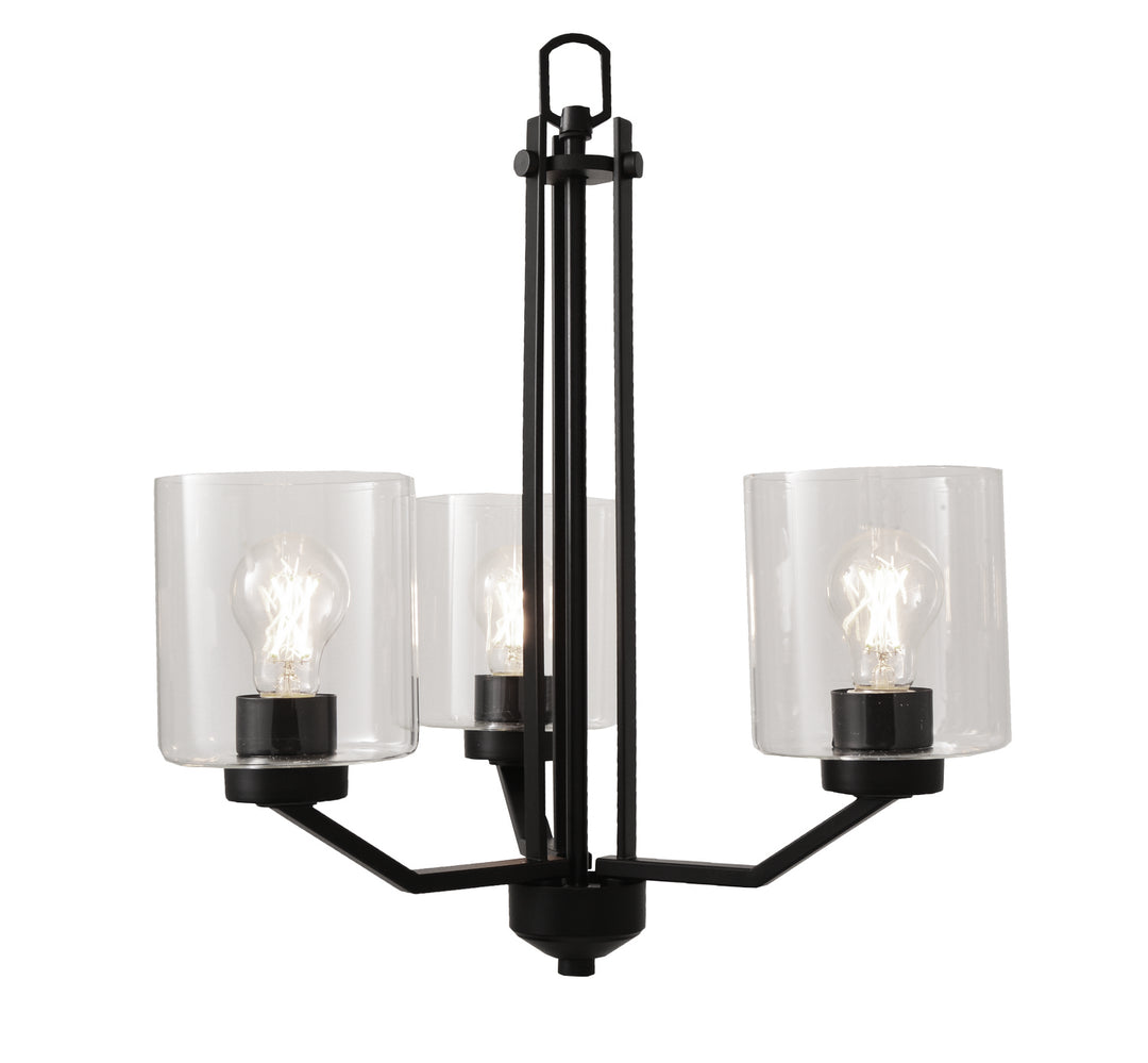 HOMEnhancements Paris PRS-CH3(CLR)-MB Chandelier Light - Matte Black