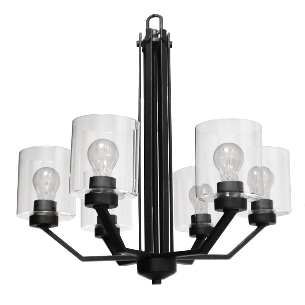 HOMEnhancements Paris PRS-CH6(CLR)-MB Chandelier Light - Matte Black