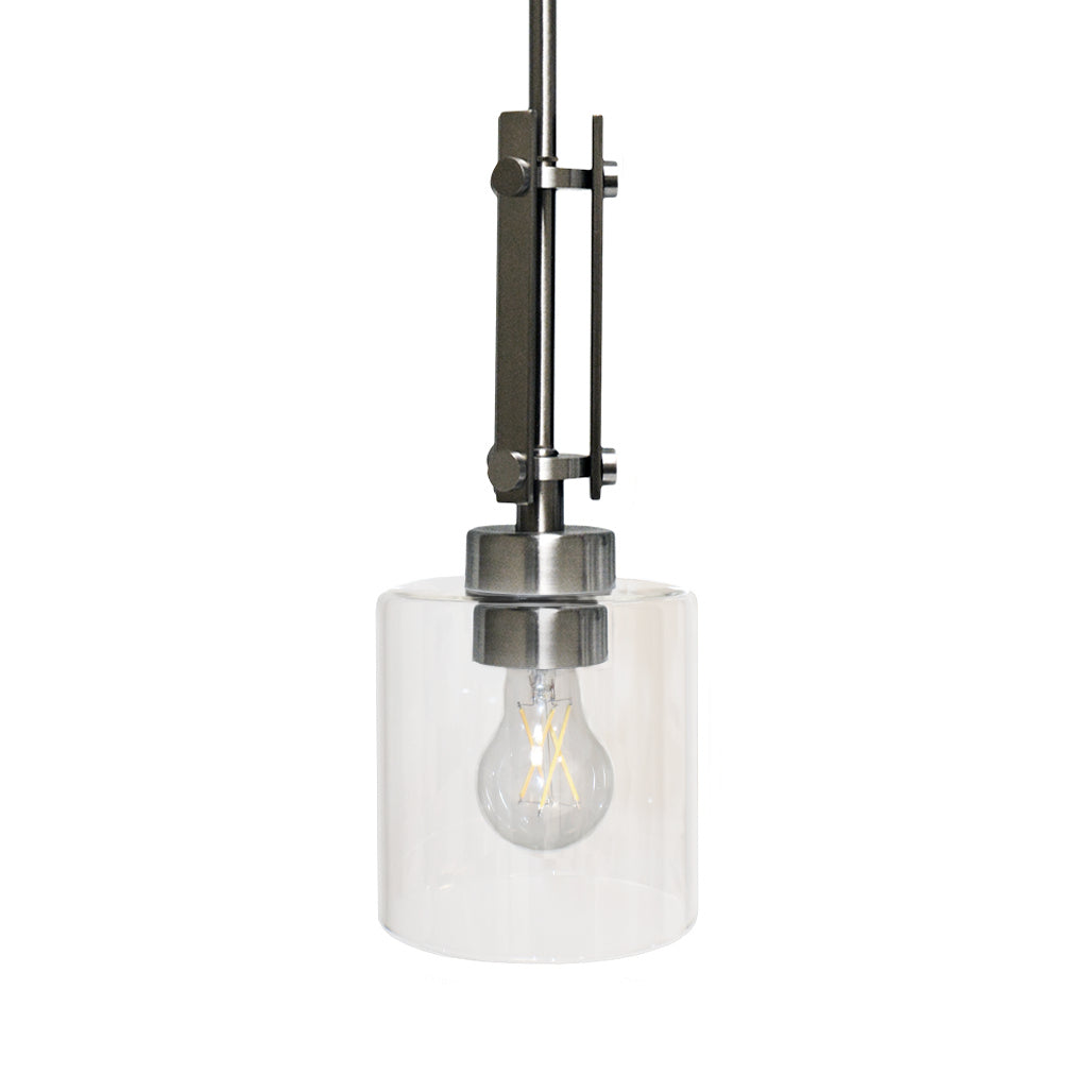 HOMEnhancements Paris PRS-MP1(CLR)-NK Pendant Light - Brushed Nickel