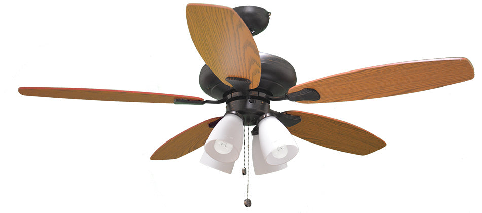 HOMEnhancements UFO U552 RB5P+4G432(4XLED3K) Ceiling Fan - Oak/Walnut