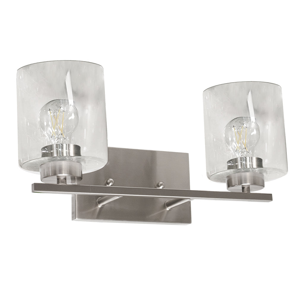 HOMEnhancements Vanity Lights VS394-2CL-NK Bath Vanity Light - Brushed Nickel