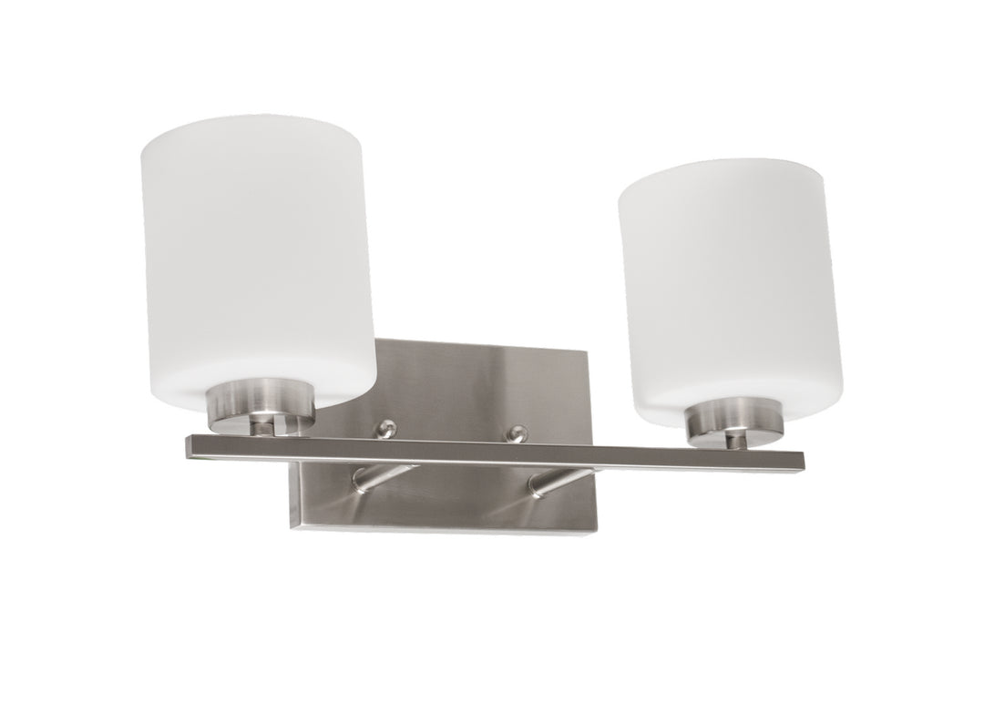 HOMEnhancements Vanity Lights VS394-2WH-NK Bath Vanity Light - Brushed Nickel