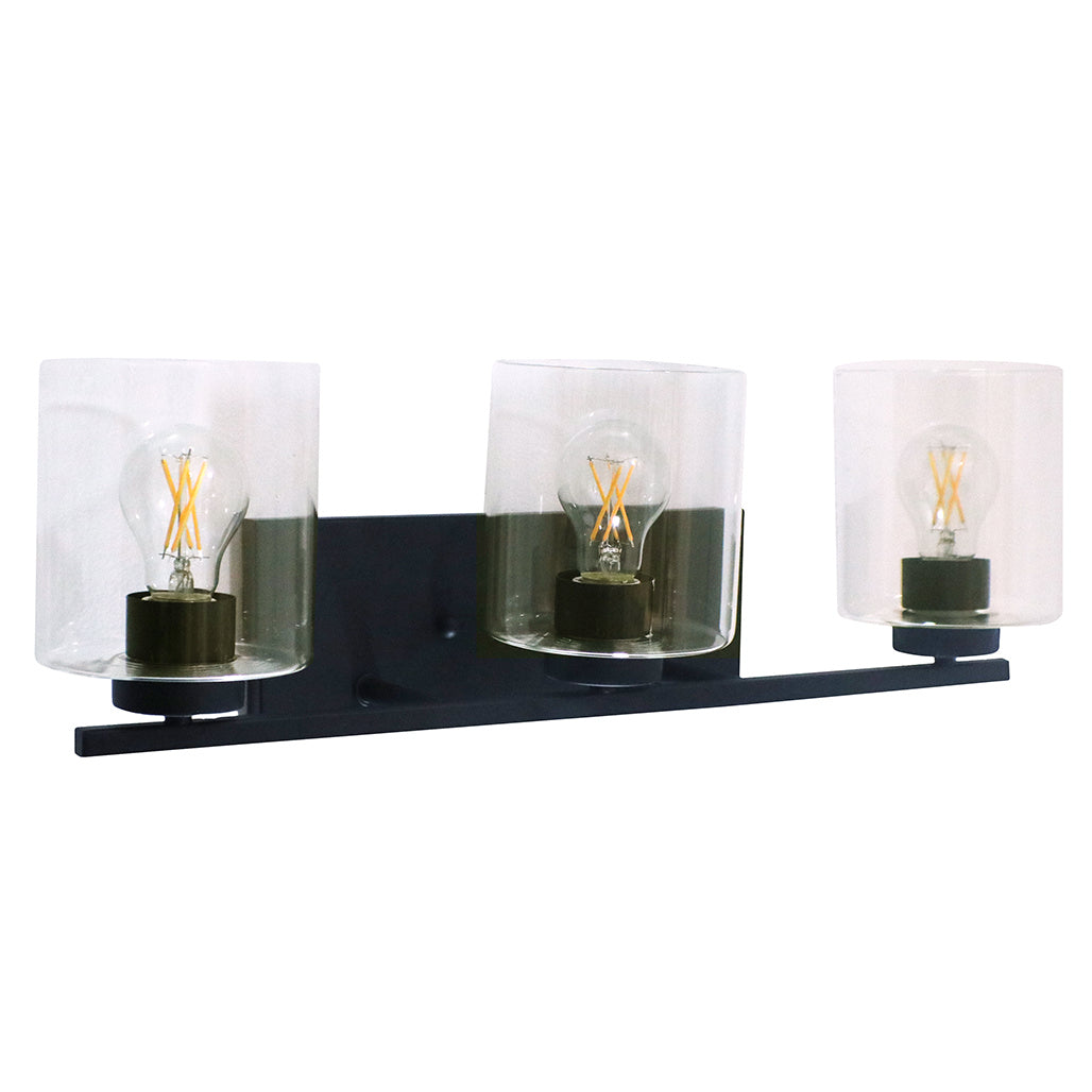 HOMEnhancements Vanity Lights VS394-3CL-MB Bath Vanity Light - Matte Black