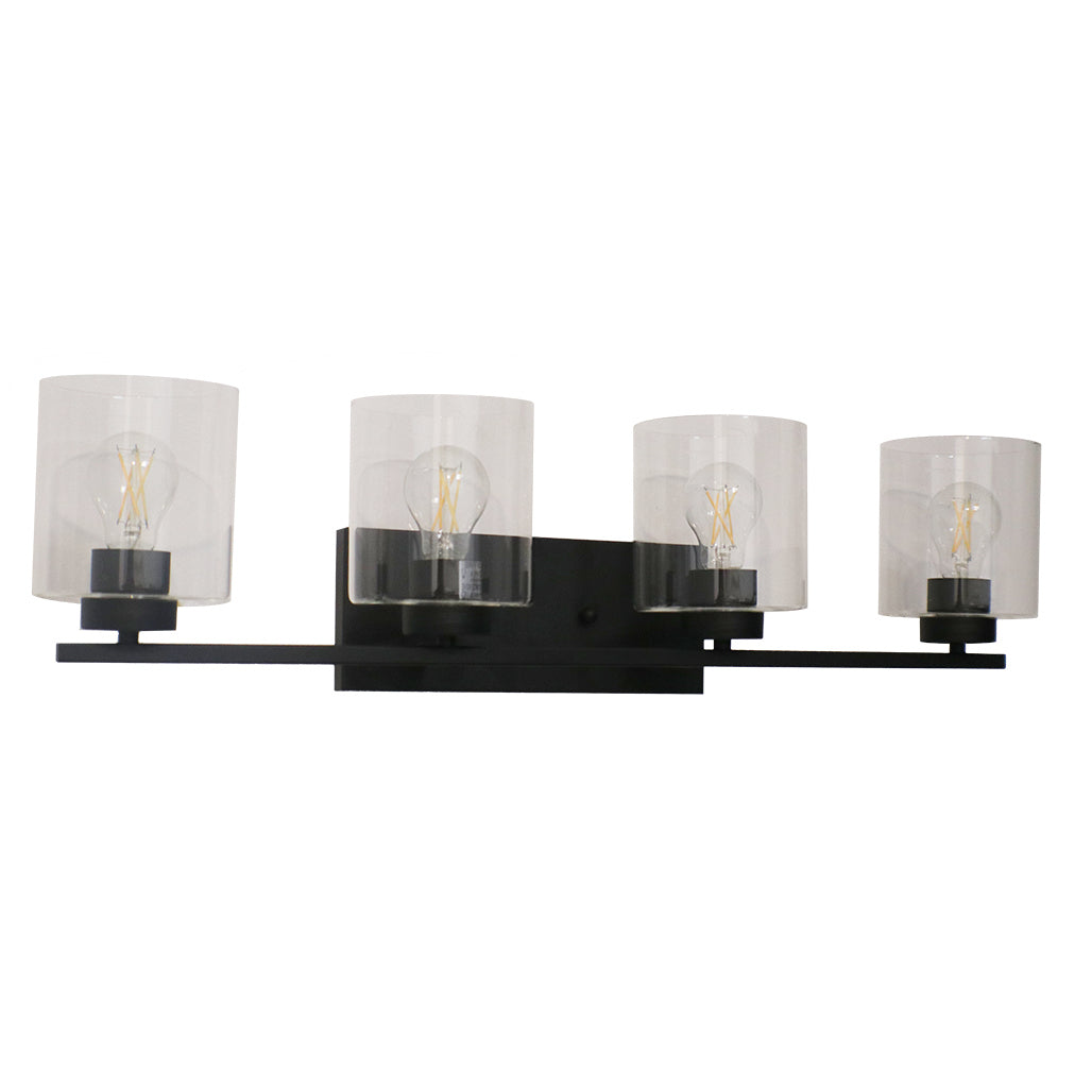 HOMEnhancements Vanity Lights VS394-4CL-MB Bath Vanity Light - Matte Black