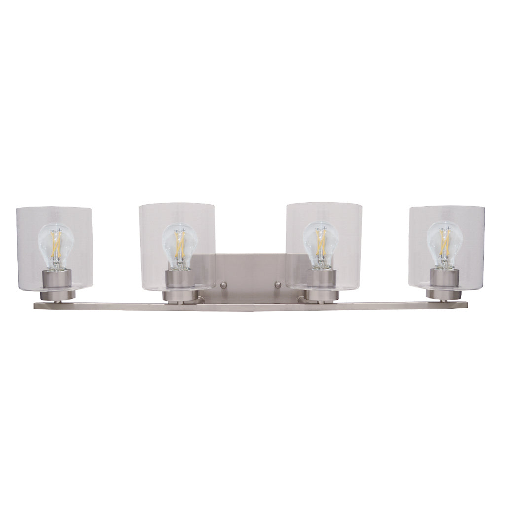 HOMEnhancements Vanity Lights VS394-4CL-NK Bath Vanity Light 31 in. wide - Brushed Nickel