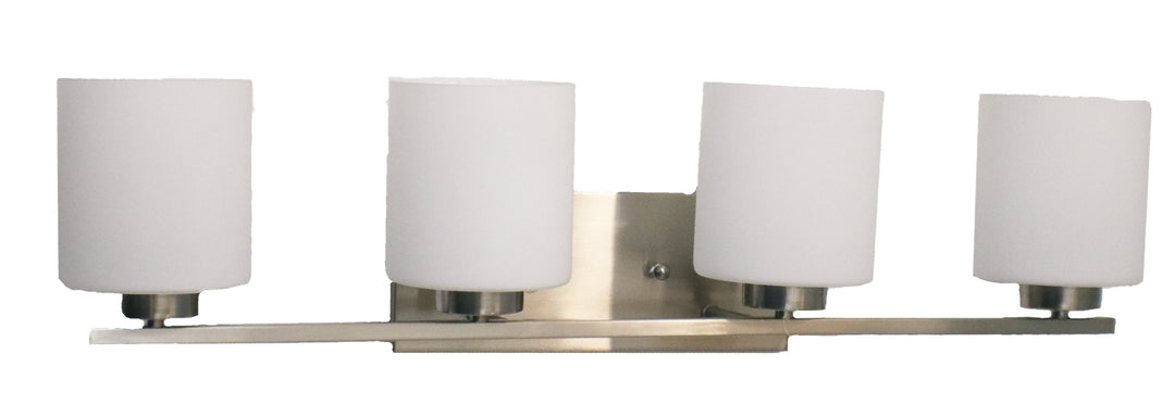 HOMEnhancements Vanity Lights VS394-4WH-NK Bath Vanity Light - Brushed Nickel