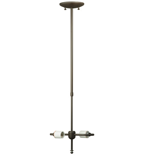 Meyda Tiffany Lighting 127891 Creole Two Light Pehdant Hardware Utility Light Bronze / Dark