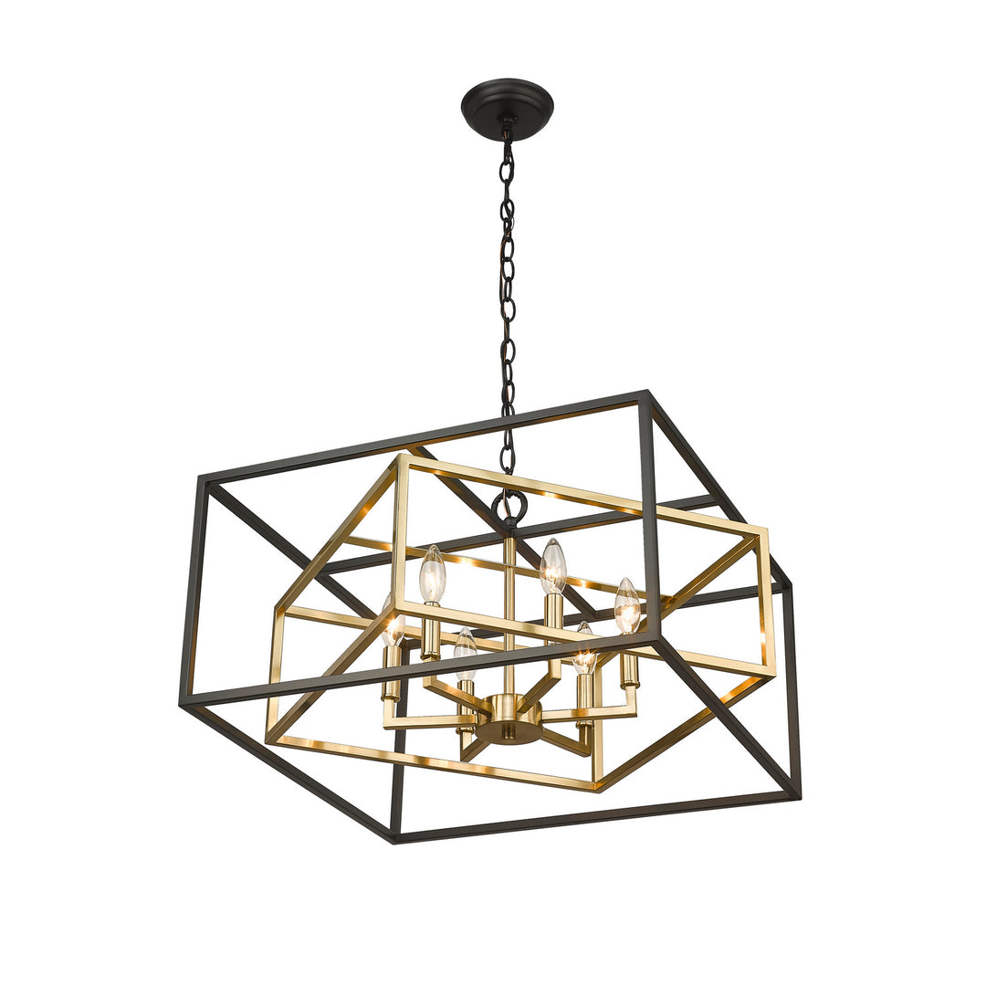 Bethel International YS218C22BG Chandelier Light - Black & Gold