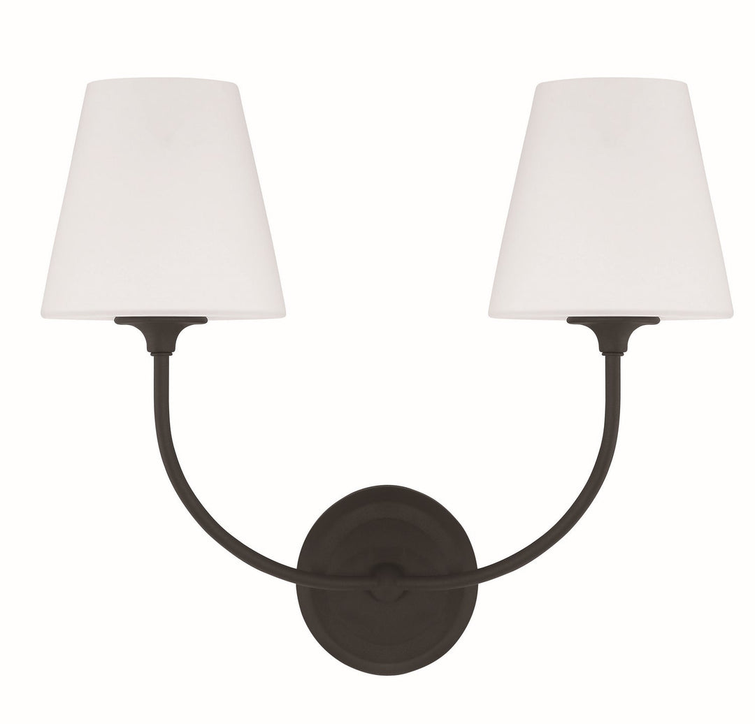Crystorama Sylvan 2442-OP-BF Wall Light - Black Forged