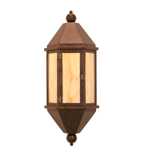 Meyda Tiffany Plaza Lantern 128018 Wall Light - Mahogany Bronze