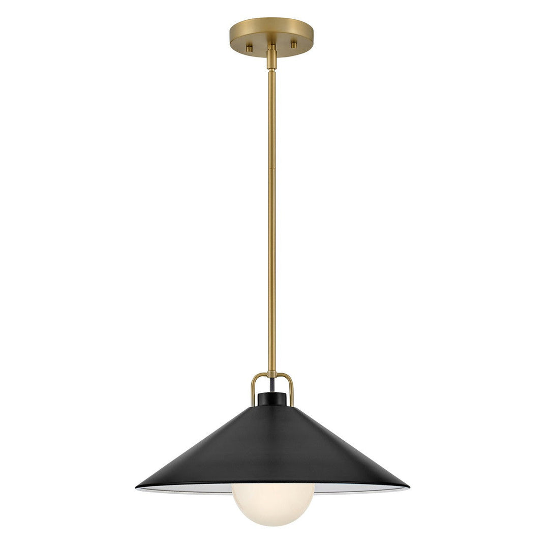 Lark Milo 84437LCB-BK Pendant Light - Lacquered Brass with Black