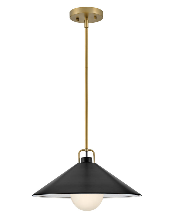 Lark Milo 84437LCB-BK Pendant Light - Lacquered Brass with Black