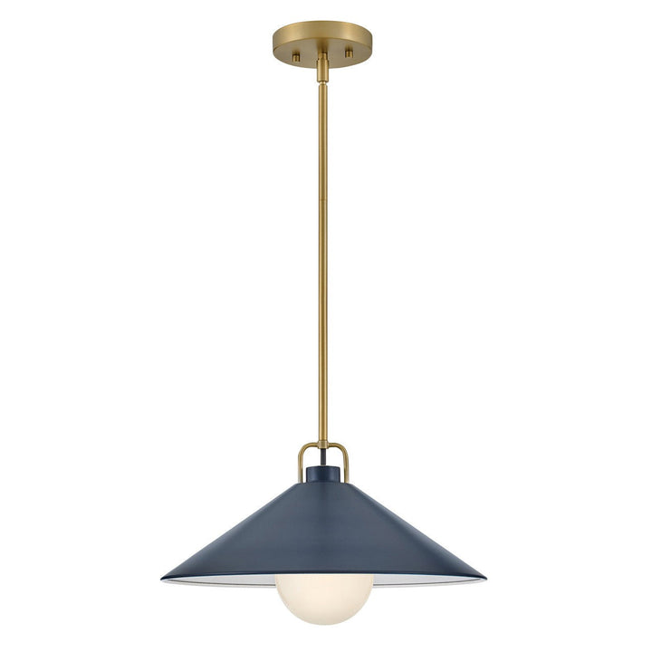 Lark Milo 84437LCB-MV Pendant Light - Lacquered Brass with Matte Navy