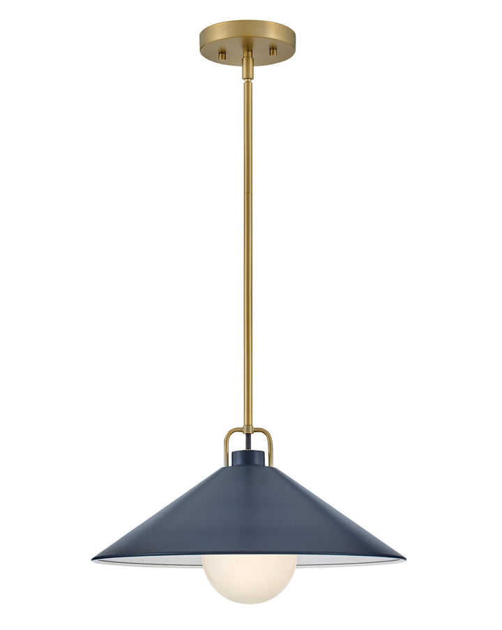 Lark Milo 84437LCB-MV Pendant Light - Lacquered Brass with Matte Navy