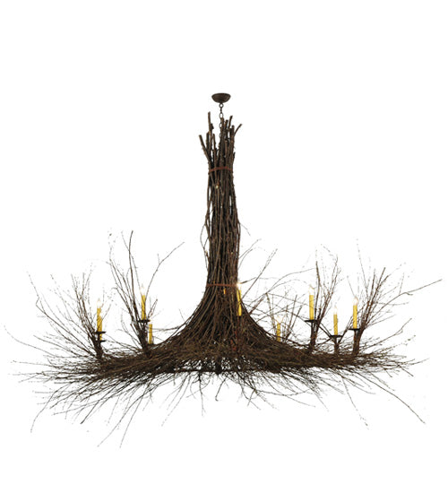 Meyda Tiffany Twigs 128154 Chandelier Light - Natural Wood