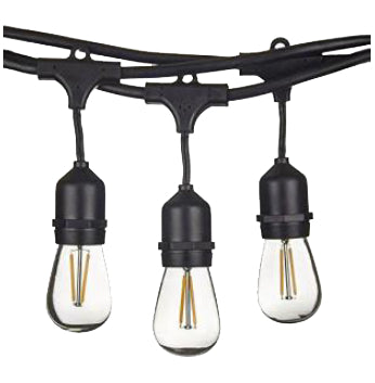 Homenhancements 7-70037 Vivio String Lights (24 Ft/12 Sockets) Outdoor Black