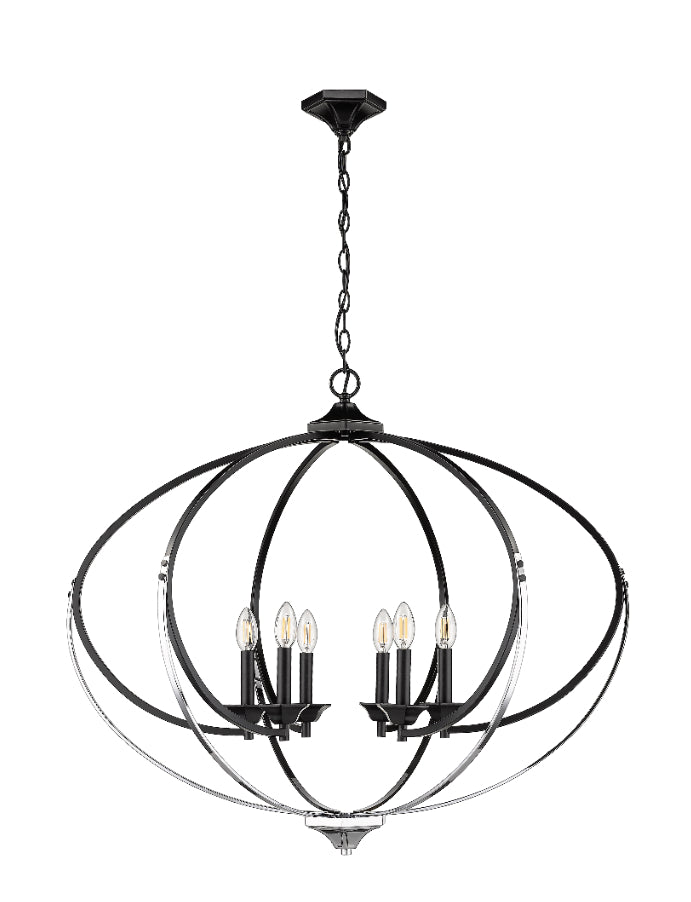 HOMEnhancements Vivio 7-70127 Chandelier Light - Matte Black