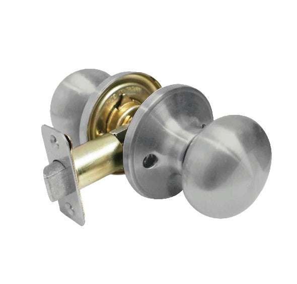 Homenhancements DH-6082PSG-SN Door Hardware Mushroom Passage Decor Pewter, Nickel, Silver