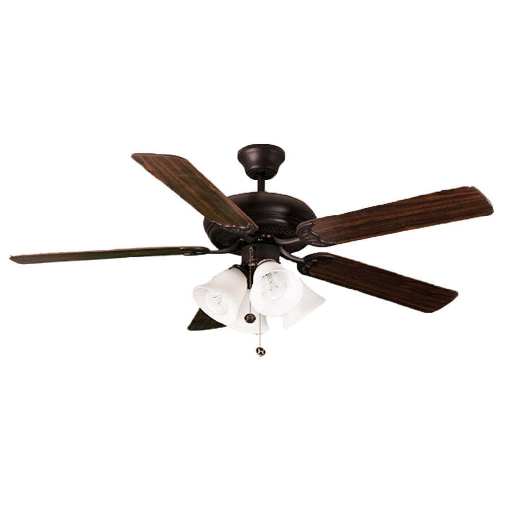 HOMEnhancements R552 R552 RB5P+4G423(LED) Ceiling Fan 52 - Bronze, Oak/Walnut/