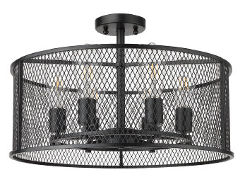 HOMEnhancements Rimini SF-626-MB(E26) Ceiling Light - Matte Black