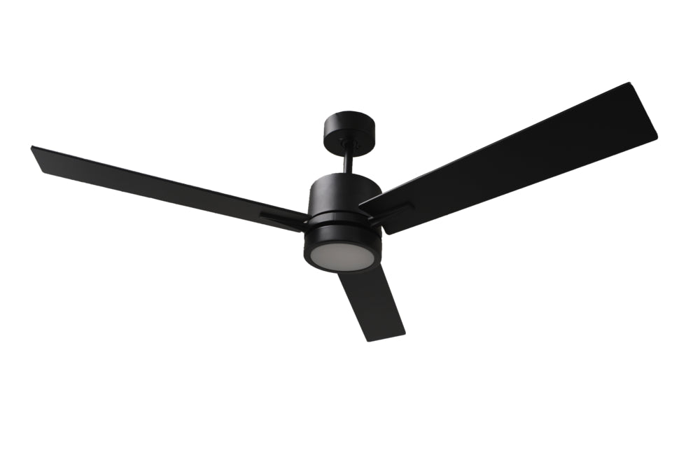 HOMEnhancements Ceiling Fans SUN352 MB3MB(WC-6-WH) Ceiling Fan 52 - Matte Black, Matte Black/