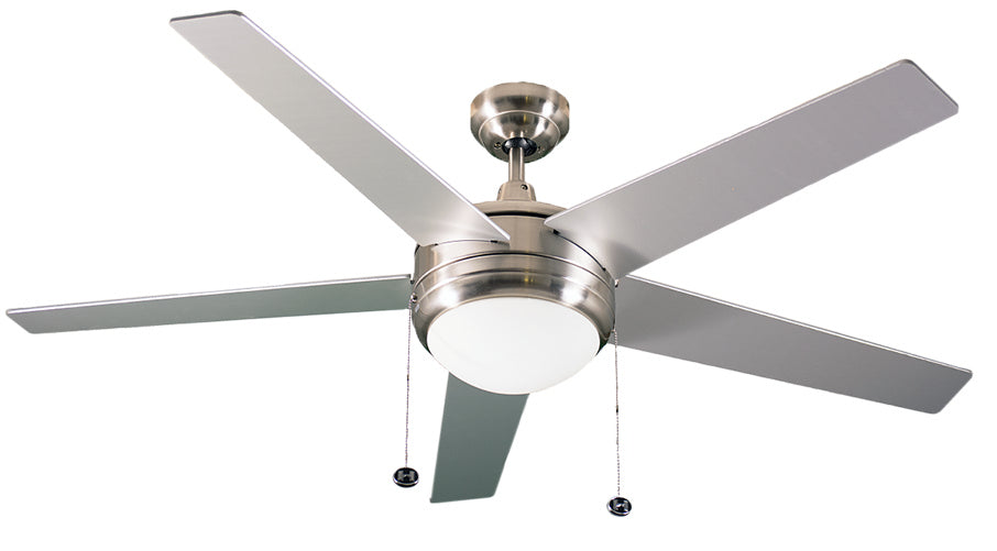 HOMEnhancements Stellar SUN505 NK5SV/WL(2XLED3K) Ceiling Fan 52 - Brushed Nickel, Silver/Walnut/