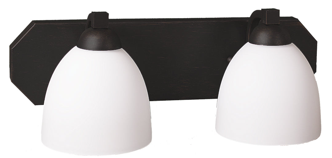 HOMEnhancements Victoria VS154-2-MB(GC-725-WH) Bath Vanity Light 18 in. wide - Matte Black