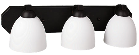 HOMEnhancements Victoria VS154-3-MB(GC-725-WH) Bath Vanity Light 24 in. wide - Matte Black