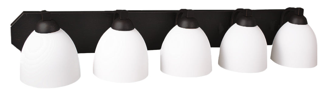 HOMEnhancements Victoria VS154-5-MB(GC-725-WH) Bath Vanity Light 48 in. wide - Matte Black