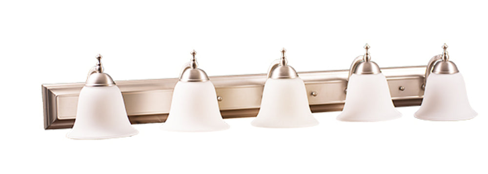 HOMEnhancements Dallas VS-55WH-NK Bath Vanity Light 48 in. wide - Brushed Nickel