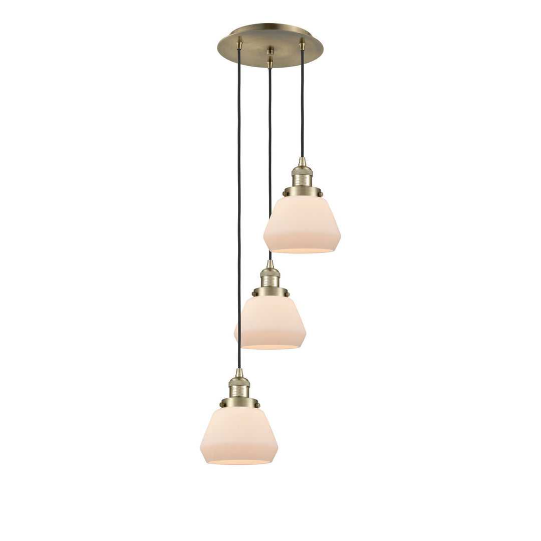 Innovations Franklin Restoration 113F-3P-AB-G171 Pendant Light - Antique Brass