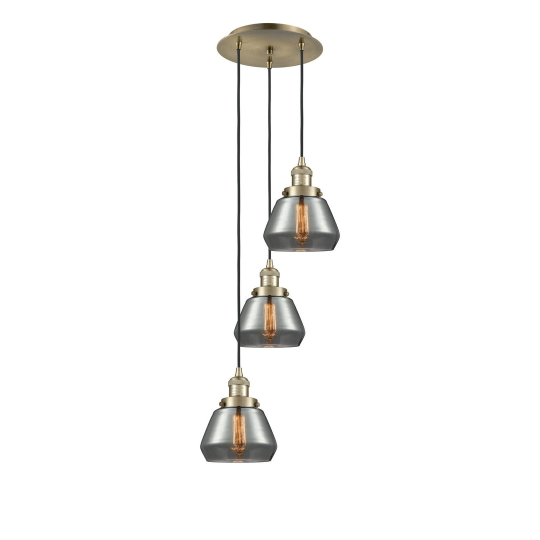 Innovations Franklin Restoration 113F-3P-AB-G173 Pendant Light - Antique Brass