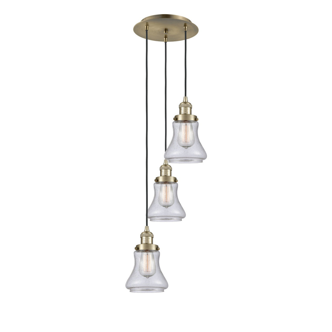 Innovations Franklin Restoration 113F-3P-AB-G194 Pendant Light - Antique Brass