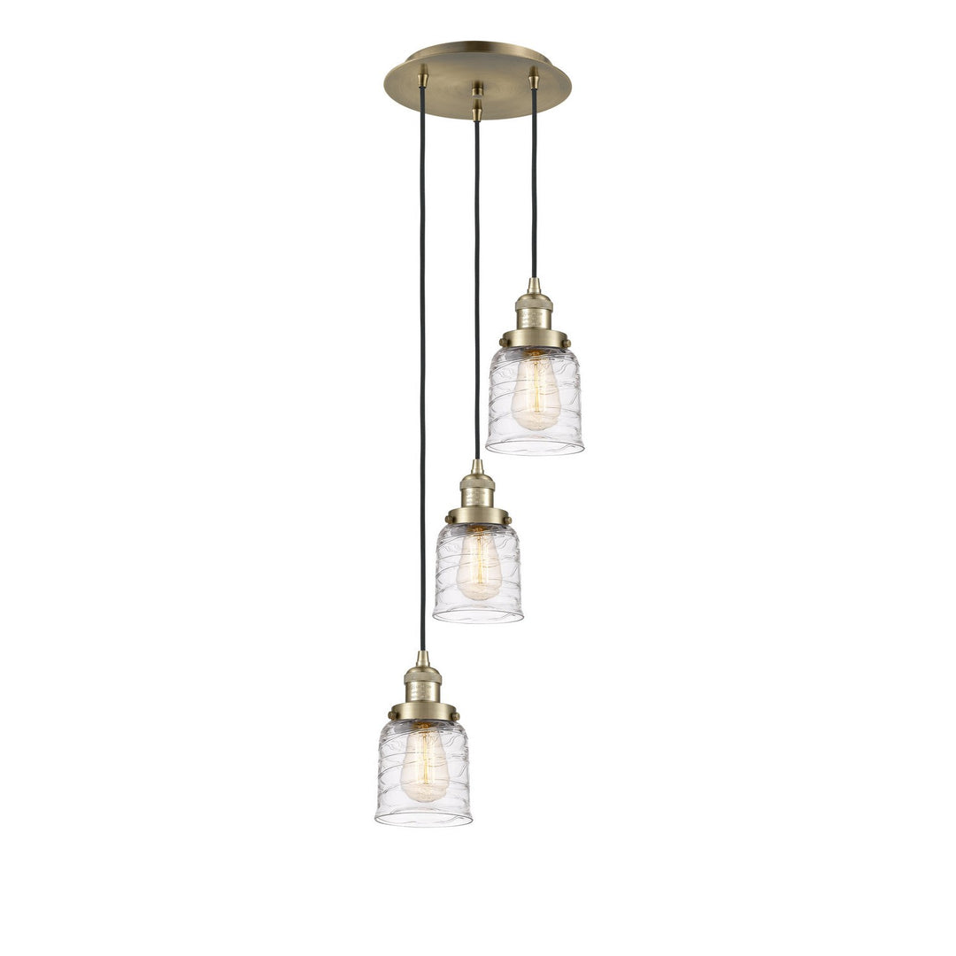 Innovations Franklin Restoration 113F-3P-AB-G513 Pendant Light - Antique Brass