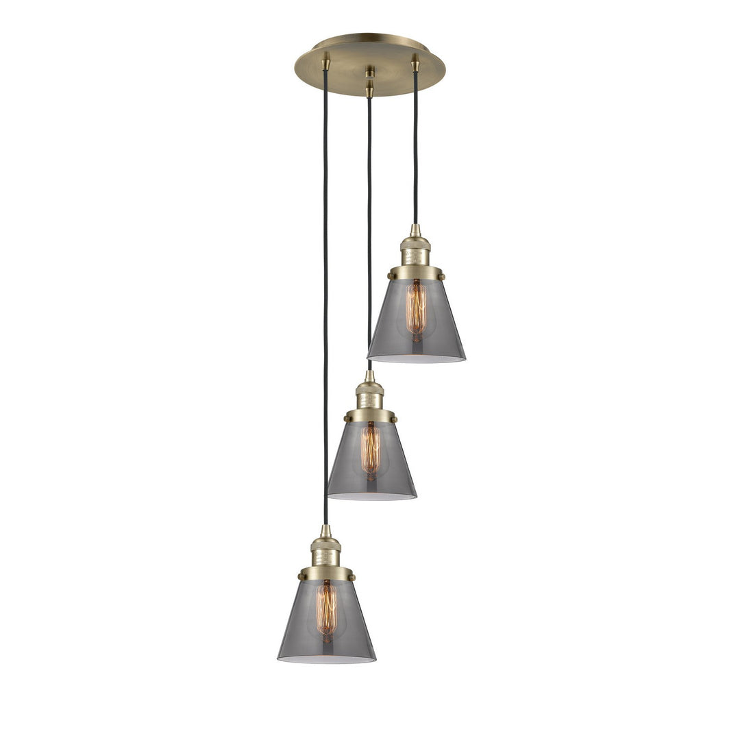 Innovations Franklin Restoration 113F-3P-AB-G63 Pendant Light - Antique Brass