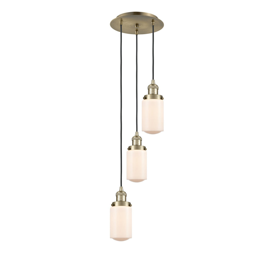 Innovations Franklin Restoration 113F-3P-AB-G311 Pendant Light - Antique Brass