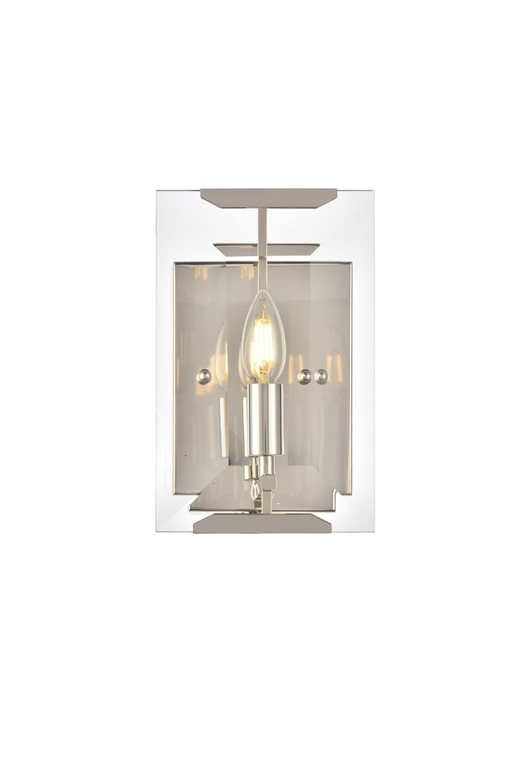 Elegant Monaco 1212W6PN Wall Sconce Light - Polished Nickel