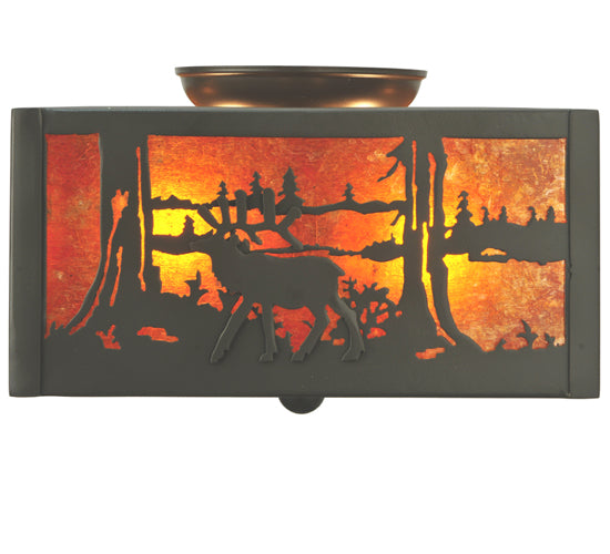 Meyda Tiffany Elk At Lake 128311 Ceiling Light - Timeless Bronze