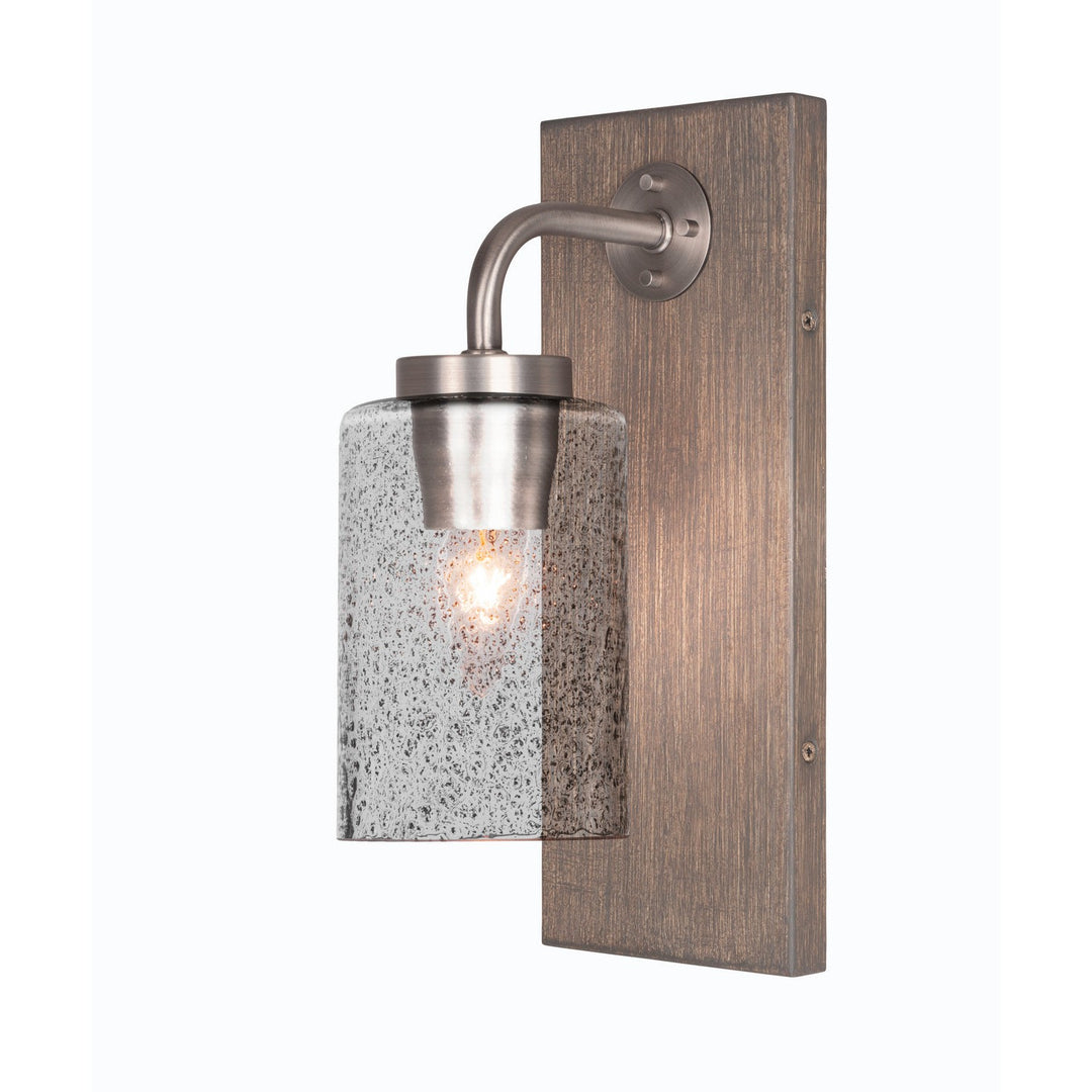 Toltec Oxbridge 1771-gpdw-3002 Wall Sconce Light - Graphite & Painted Distressed Wood-look