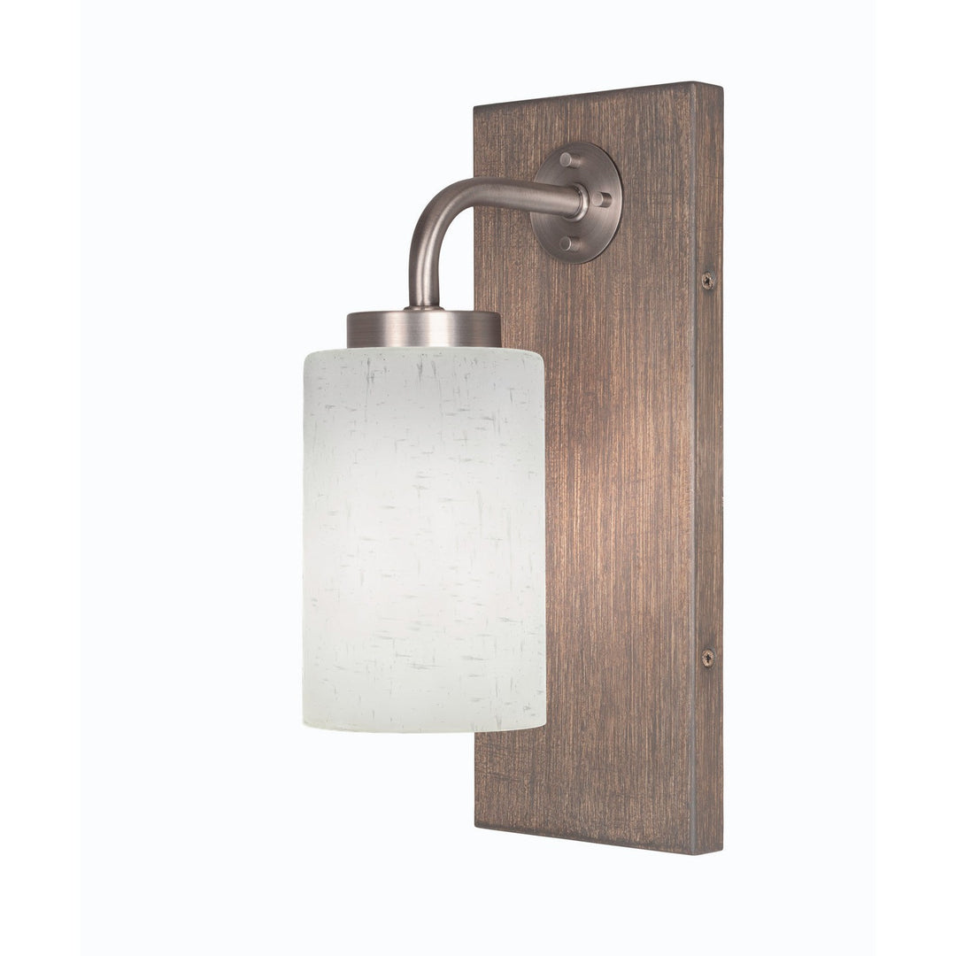 Toltec Oxbridge 1771-gpdw-310 Wall Sconce Light - Graphite & Painted Distressed Wood-look