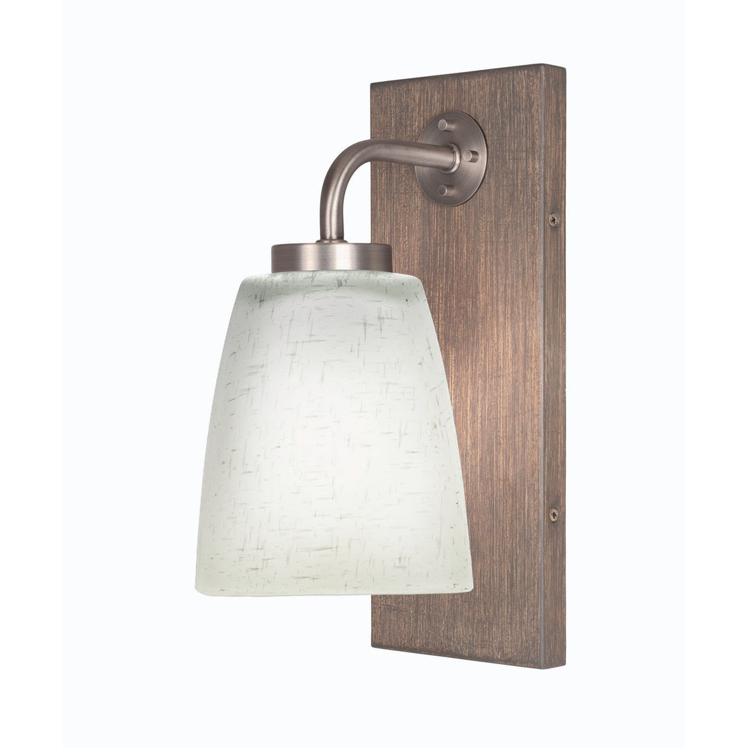 Toltec Oxbridge 1771-gpdw-460 Wall Sconce Light - Graphite & Painted Distressed Wood-look